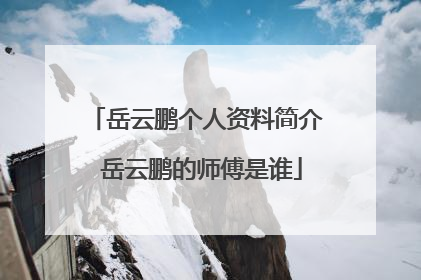 岳云鹏个人资料简介 岳云鹏的师傅是谁