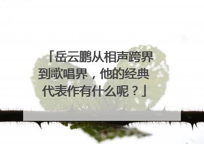 岳云鹏从相声跨界到歌唱界,他的经典代表作有什么呢?