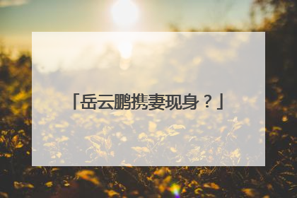 岳云鹏携妻现身?