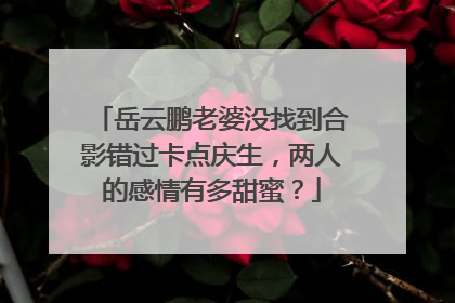 岳云鹏老婆没找到合影错过卡点庆生,两人的感情有多甜蜜?