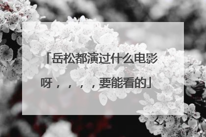 岳松都演过什么电影呀,,,,要能看的