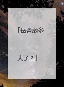 岳菁蔚多大了?