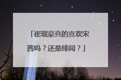 崔珉豪真的喜欢宋茜吗？还是绯闻？