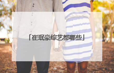 崔珉豪综艺都哪些