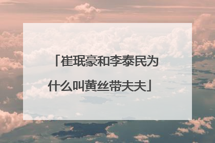 崔珉豪和李泰民为什么叫黄丝带夫夫