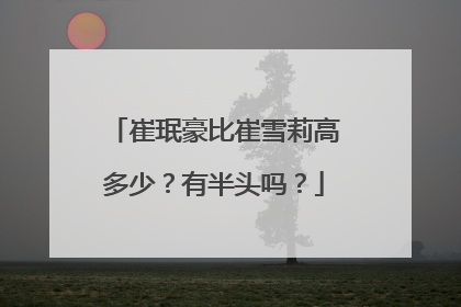 崔珉豪比崔雪莉高多少？有半头吗？