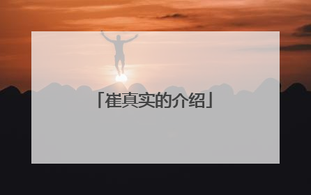 崔真实的介绍