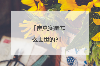 崔真实是怎么去世的?