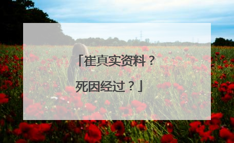 崔真实资料？死因经过？