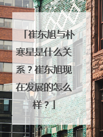 崔东旭与朴寒星是什么关系?崔东旭现在发展的怎么样?
