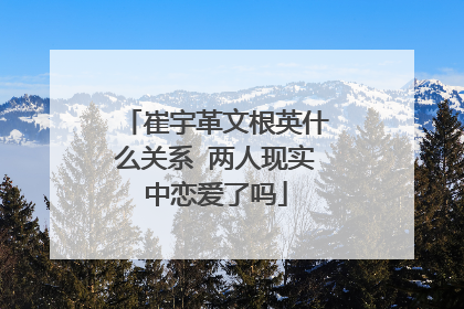 崔宇革文根英什么关系 两人现实中恋爱了吗