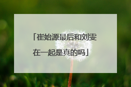 崔始源最后和刘雯在一起是真的吗