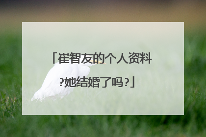 崔智友的个人资料?她结婚了吗?