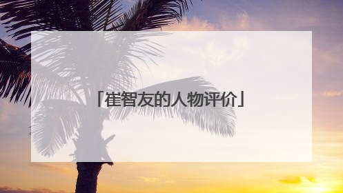 崔智友的人物评价