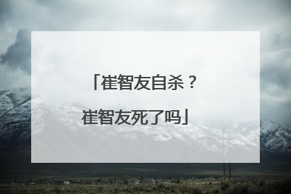 崔智友自杀？崔智友死了吗
