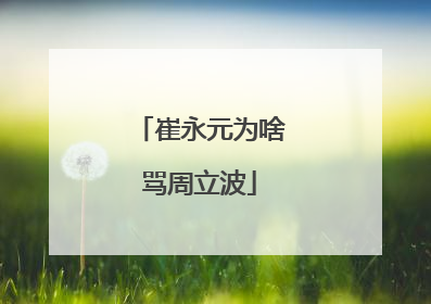 崔永元为啥骂周立波