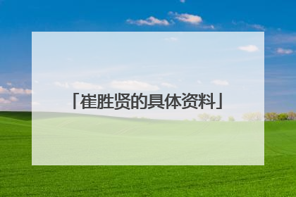 崔胜贤的具体资料