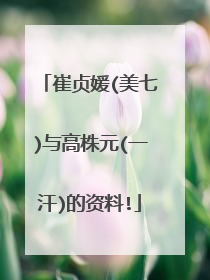 崔贞媛(美七)与高株元(一汗)的资料!