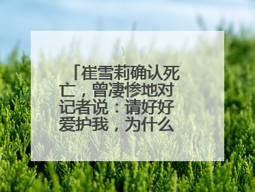 崔雪莉确认死亡,曾凄惨地对记者说:请好好爱护我,为什么要网络暴力?