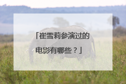 崔雪莉参演过的电影有哪些?