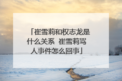 崔雪莉和权志龙是什么关系 崔雪莉骂人事件怎么回事