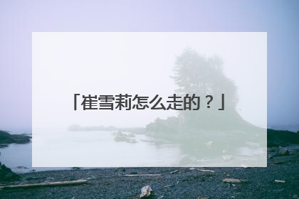 崔雪莉怎么走的？