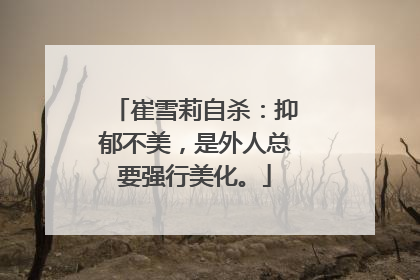 崔雪莉自杀:抑郁不美,是外人总要强行美化。