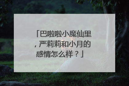 巴啦啦小魔仙里，严莉莉和小月的感情怎么样？