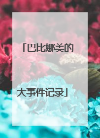 巴比娜美的大事件记录