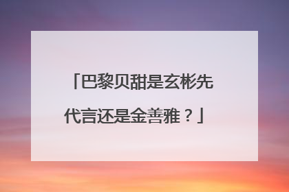 巴黎贝甜是玄彬先代言还是金善雅?