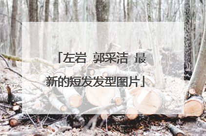 左岩 郭采洁 最新的短发发型图片