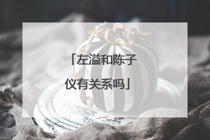 左溢和陈子仪有关系吗