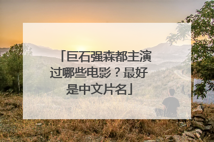 巨石强森都主演过哪些电影?最好是中文片名