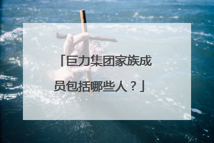 巨力集团家族成员包括哪些人?