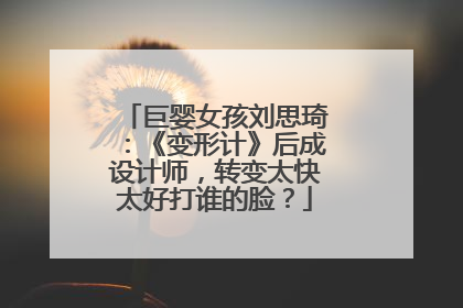 巨婴女孩刘思琦:《变形计》后成设计师,转变太快太好打谁的脸?