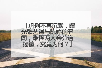 巩俐不再沉默，曝光张艺谋与陈婷的丑闻，难怪两人会分道扬镳，究竟为何？