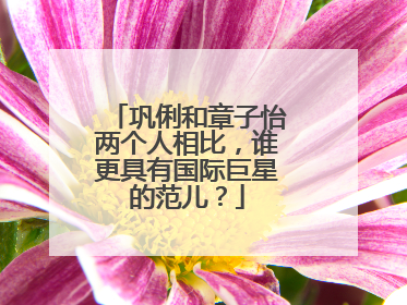 巩俐和章子怡两个人相比，谁更具有国际巨星的范儿？