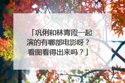 巩俐和林青霞一起演的有哪部电影呀？看图看得出来吗？