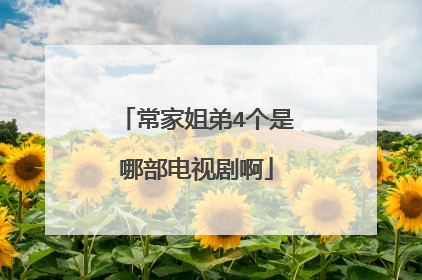 常家姐弟4个是哪部电视剧啊