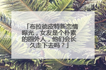 布拉德皮特新恋情曝光，女友是个朴素的圈外人，他们会长久走下去吗？