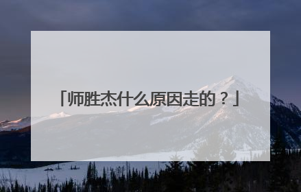 师胜杰什么原因走的？