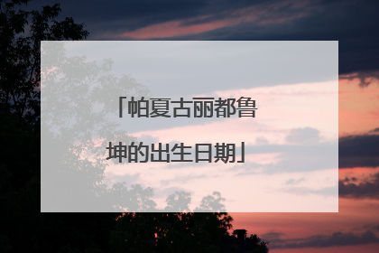 帕夏古丽都鲁坤的出生日期