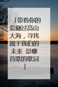 带着你的爱翻过高山大海，寻找属于我们的未来 是哪首歌的歌词