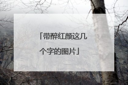 带醉红颜这几个字的图片