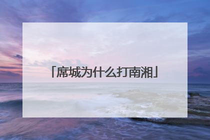 席城为什么打南湘