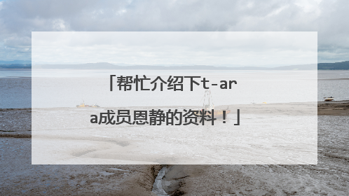 帮忙介绍下t-ara成员恩静的资料!