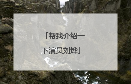 帮我介绍一下演员刘烨