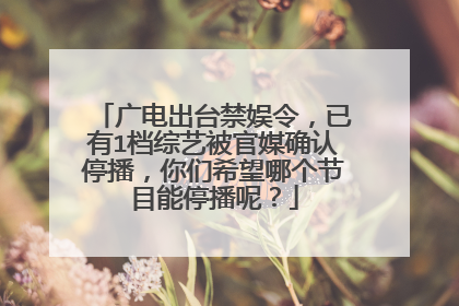 广电出台禁娱令，已有1档综艺被官媒确认停播，你们希望哪个节目能停播呢？