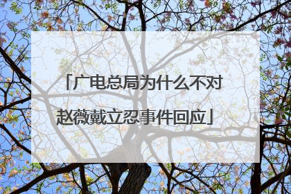 广电总局为什么不对赵薇戴立忍事件回应
