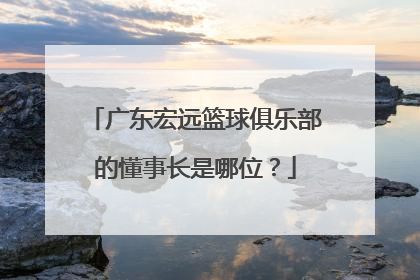 广东宏远篮球俱乐部的懂事长是哪位？